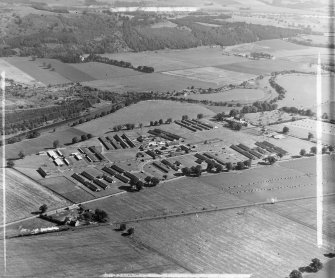 Bridge of Earn Sanatorium Dunbarney, Perthshire, Scotland. Oblique aerial photograph taken facing North. This image was marked by AeroPictorial Ltd for photo editing.