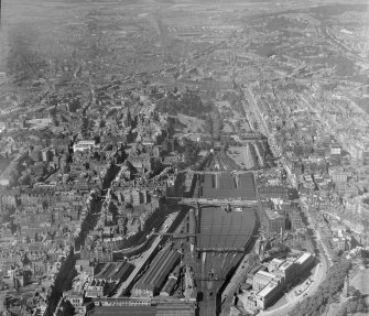 General View Edinburgh, Midlothian, Scotland. Oblique aerial photograph taken facing West. 