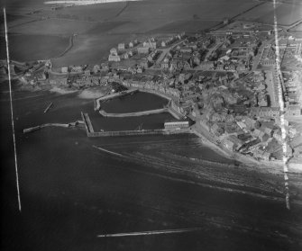General View St Monance, Fife, Scotland. Oblique aerial photograph taken facing North/West. This image was marked by AeroPictorial Ltd for photo editing.
