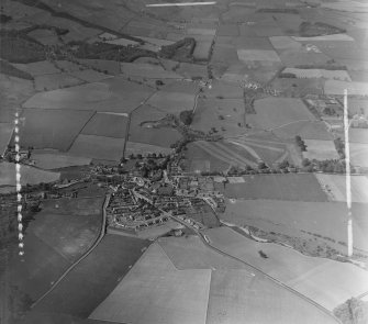 General View Dunning, Perthshire, Scotland. Oblique aerial photograph taken facing South/West. This image was marked by AeroPictorial Ltd for photo editing.