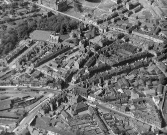 General View Hamilton, Lanarkshire, Scotland. Oblique aerial photograph taken facing North. 