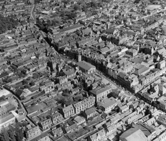 General View Elgin, Morayshire, Scotland. Oblique aerial photograph taken facing South/East. 