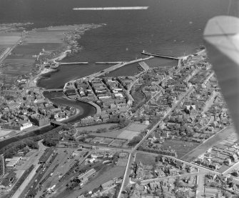 General View Wick, Caithness, Scotland. Oblique aerial photograph taken facing East. This image was marked by AeroPictorial Ltd for photo editing.