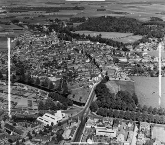 General View Forres, Morayshire, Scotland. Oblique aerial photograph taken facing North/East. This image was marked by AeroPictorial Ltd for photo editing.