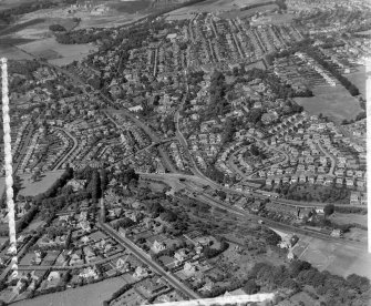 Bearsden, Glasgow New Kilpatrick, Dunbartonshire, Scotland. Oblique aerial photograph taken facing West. This image was marked by AeroPictorial Ltd for photo editing.