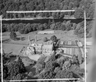 Arthur Moon Esq QC, ""Balhomie"", Cargill Kinclaven, Perthshire, Scotland. Oblique aerial photograph taken facing North/West. This image was marked by AeroPictorial Ltd for photo editing.