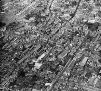 General View Huntly, Aberdeenshire, Scotland. Oblique aerial photograph taken facing East. 