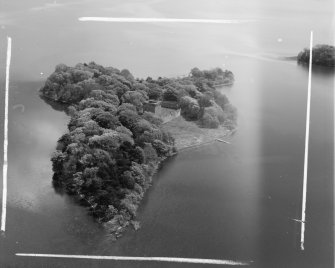 Loch Leven Castle Kinross, Kinross, Scotland. Oblique aerial photograph taken facing South/East. This image was marked by AeroPictorial Ltd for photo editing.