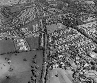 Murrayfield Edinburgh, Midlothian, Scotland. Oblique aerial photograph taken facing East. 