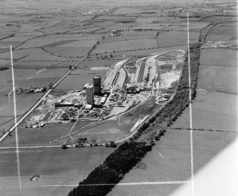 Killoch Colliery Ochiltree, Ayrshire, Scotland. Oblique aerial photograph taken facing South/West. This image was marked by AeroPictorial Ltd for photo editing.