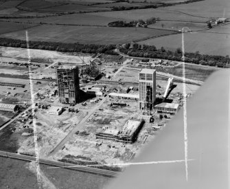 Killoch Colliery Ochiltree, Ayrshire, Scotland. Oblique aerial photograph taken facing North/West. This image was marked by AeroPictorial Ltd for photo editing.