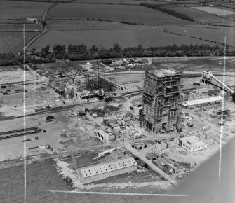 Killoch Colliery Ochiltree, Ayrshire, Scotland. Oblique aerial photograph taken facing North. This image was marked by AeroPictorial Ltd for photo editing.