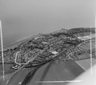 General View Kirkcaldy and Dysart, Fife, Scotland. Oblique aerial photograph taken facing South. This image was marked by AeroPictorial Ltd for photo editing.