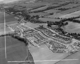 Housing Estate between Juniper Green and Currie Currie, Midlothian, Scotland. Oblique aerial photograph taken facing South/East. This image was marked by AeroPictorial Ltd for photo editing.