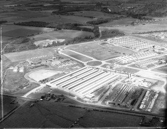 Newhouse Industrial Estate, 5 miles South of Airdrie Bothwell, Lanarkshire, Scotland. Oblique aerial photograph taken facing North/West. 