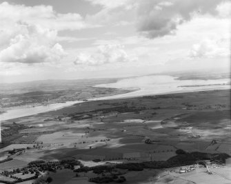 Forth Valley towards Edinburgh St Ninians, Stirlingshire, Scotland. Oblique aerial photograph taken facing East. 