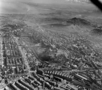 General View Edinburgh, Midlothian, Scotland. Oblique aerial photograph taken facing East. 