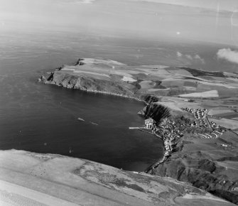 General View Gamrie, Banff, Scotland. Oblique aerial photograph taken facing North/East. 