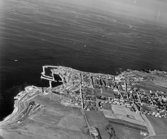 General View Gamrie, Banff, Scotland. Oblique aerial photograph taken facing North. 