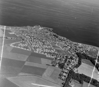 General View Banff, Banff, Scotland. Oblique aerial photograph taken facing North. This image was marked by AeroPictorial Ltd for photo editing.