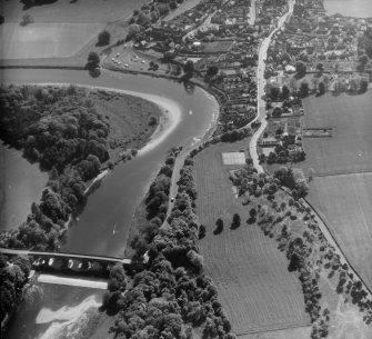 General View Coldstream, Berwickshire, Scotland. Oblique aerial photograph taken facing South/West. 