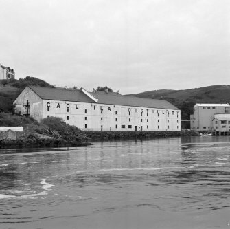 Islay, Caol Ila Distillery.
View from E (from sea) of bonded warehouse at S end of distillery