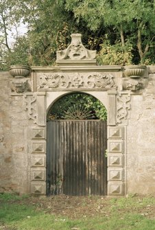 View of walled garden gateway