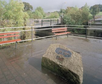 Twechar, Main Street, Forth and Clyde Canal, Lifting Bridge
View from West