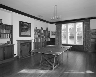 View of library from West the Mitchison's table tennis table in situ.