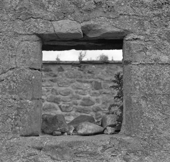 Detail of window on S side of church.