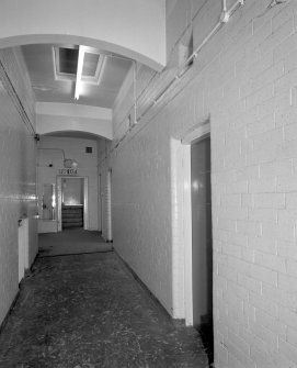 Interior.
Cell block, corridor.
