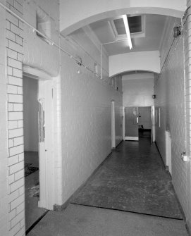 Interior.
Cell block, corridor.