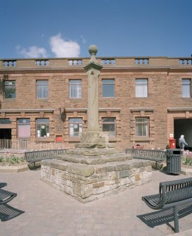 View from S with Post Office in background.