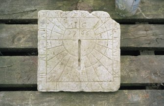 Detail of upper face of sundial
