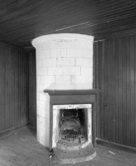 First floor, NW bedroom, projecting fireplace, detail