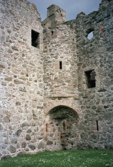 View of NW corner of tower-house

