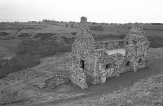 Excavation photograph : stable block, from SE.