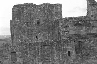 Excavation photograph : tower house from N.