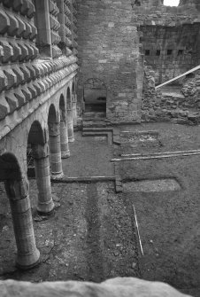 Excavation photograph : N trench partially opened, from W.