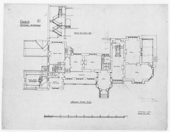 Ground floor plan showing alterations for Vogrie House.