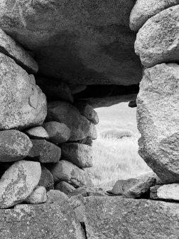 Blackhouse C.
Detail of quern built into North window.