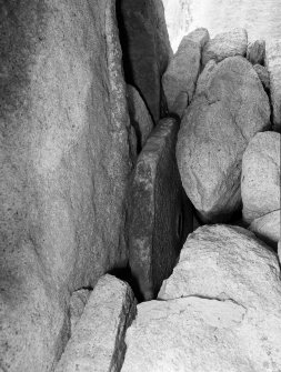 Blackhouse C.
Detail of quern built into North window.