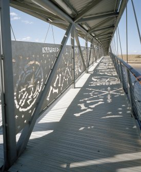 View from SE along E side of deck of bridge