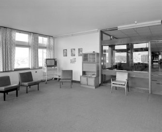 Fourth floor, general view of day room, Bellshill Maternity Hospital.