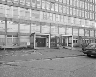 General exterior view of main entrance, Bellshill Maternity Hospital.