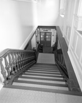 Interior. Main building. Detail of stairs to Basement
