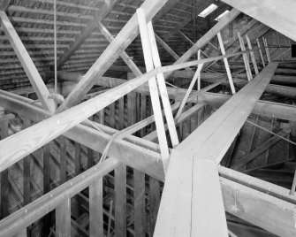 Interior. View of water tower roof