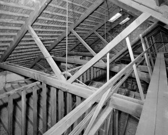 Interior. View of water tower roof