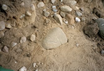 Detail of erosion on SW side of cairn