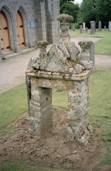 View of belfry in burial-ground